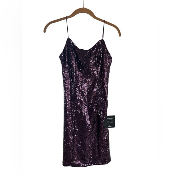 Lulus people sequins mini dress NWT XS GORGEOUS shimmer swiftie whimsigoth - Picture 1 of 6